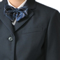 全日制看護科（5年一貫）制服：紺のマイクロチェックのスーツ