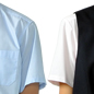 全日制看護科（5年一貫）制服：ブルー（男子）とピンク（女子）のシャツ